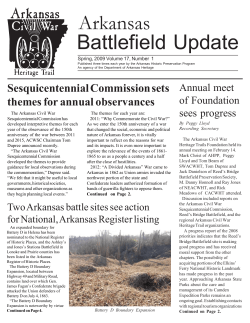 2009 Spring Update - the Arkansas Historic Preservation Program