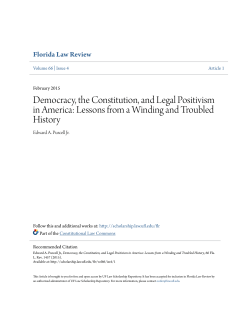 Democracy, the Constitution, and Legal Positivism in America