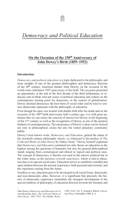 Democracy and Political Education