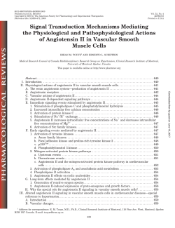 Signal Transduction Mechanisms Mediating the Physiological and