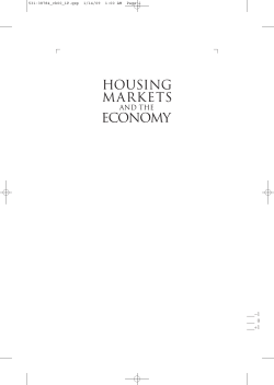 Housing markets and the economy: risk, regulation, and policy