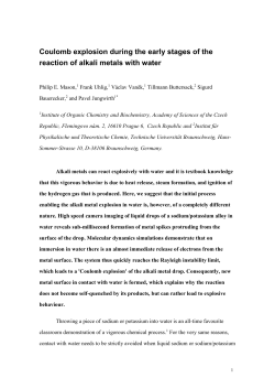 Coulomb explosion during the early stages