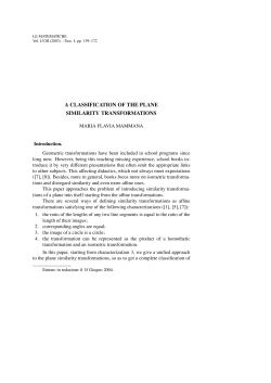 a classification of the plane similarity transformations