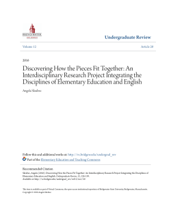 Discovering How the Pieces Fit Together