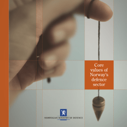 Core values of Norway`s defence sector