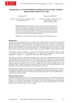 designing a system which generates electric energy from wind force