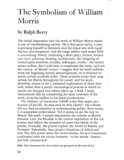 The Symbolism of William Morris