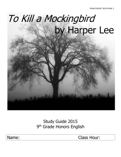 To Kill a Mockingbird