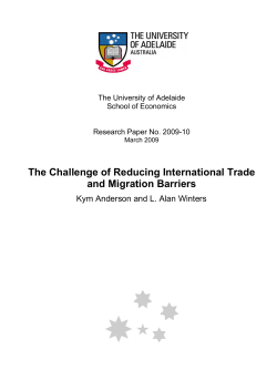The Challenge of Reducing International Trade and Migration Barriers