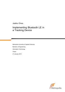 Implementing Bluetooth LE in a Tracking Device