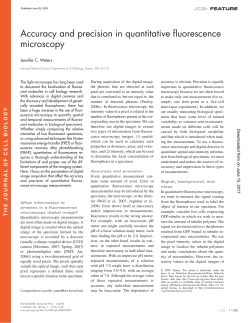 Accuracy and precision in quantitative fluorescence microscopy