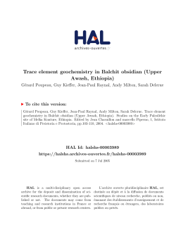 Trace element geochemistry in Balchit obsidian (Upper - Hal-SHS