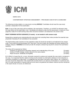 MARCH 2016 CONTEMPORARY STRATEGIC MANAGEMENT