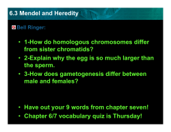 6.3 Mendel and Heredity - Clinton Public Schools