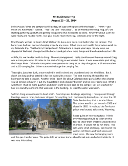 Mt Rushmore Trip August 25 &ndash; 29, 2014