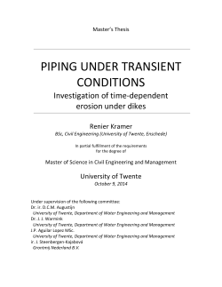 piping under transient conditions - University of Twente Student