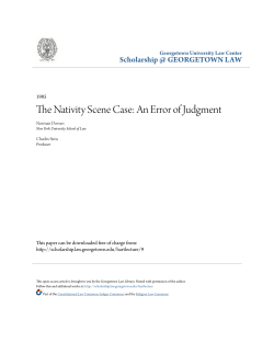 The Nativity Scene Case: An Error of Judgment