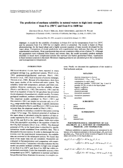 The prediction of methane solubility in natural waters to high ionic