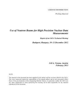 Use of Neutron Beams for High Precision Nuclear Data