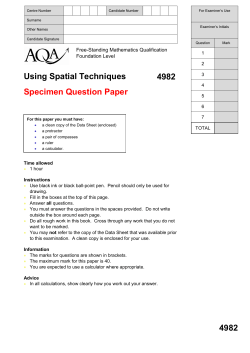 FSMQ Foundation Specimen Question Paper