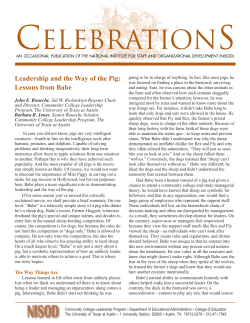 Leadership and the Way of the Pig: Lessons from Babe