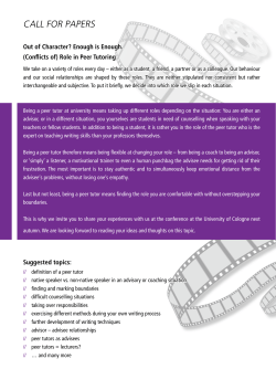 CALL FOR PAPERS