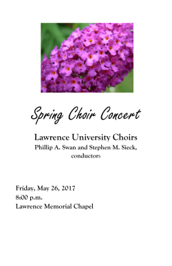 Spring Choir Concert - Lawrence University