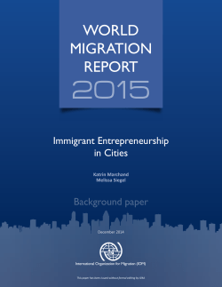 Immigrant Entrepreneurship in Cities