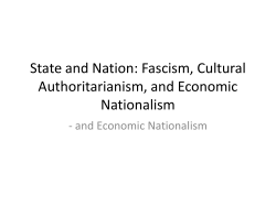 Extreme Nation&mdash;Fascism&mdash;and Economic Nationalism