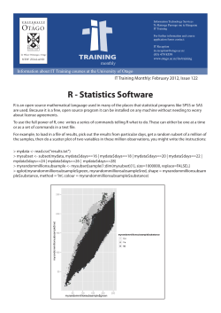 R - Statistics Software