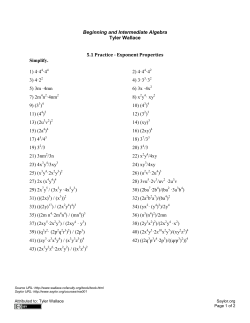 Practice – Exponent Properties