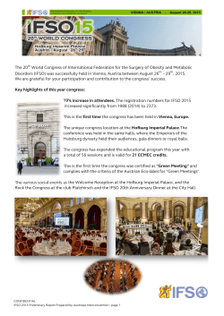 The 20 World Congress of International Federation for the Surgery of