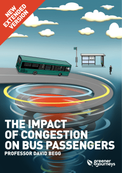 THE IMPACT OF CONGESTION ON BUS PASSENGERS