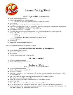 Internet Pricing Sheet - Grower Login