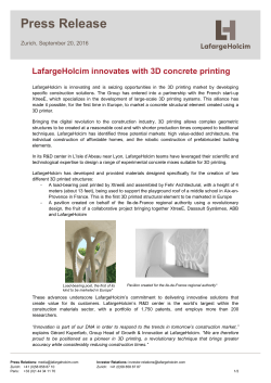 Press Release - LafargeHolcim