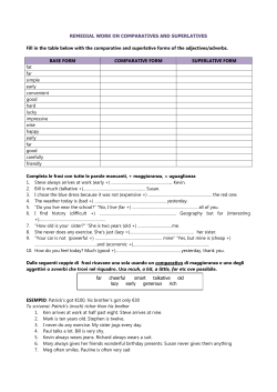 Comparatives and Superlatives