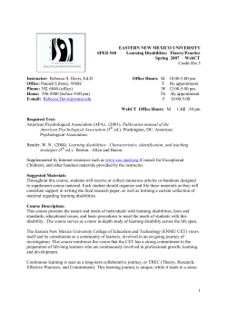 SPED540-SP07. - Eastern New Mexico University