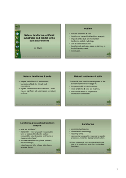 Natural landforms, artificial substrates and habitat in the