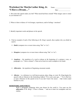 I Have a Dream Speech