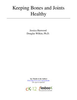 Keeping Bones and Joints Healthy