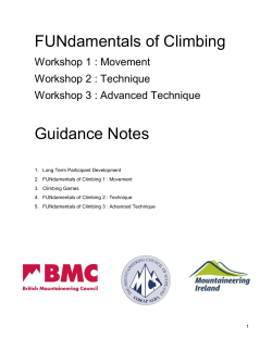 FUNdamentals of Climbing Guidance Notes