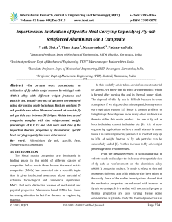 Experimental Evaluation of Specific Heat Carrying Capacity
