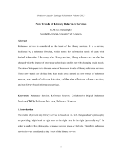 New Trends in Library Reference Services - e-LIS
