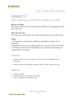 The Texas Revolution Lesson 2