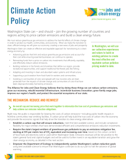 Climate Action Policy - Alliance For Jobs And Clean Energy