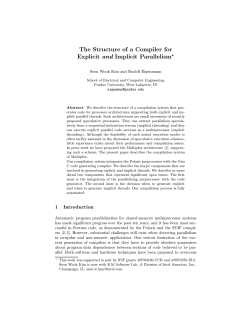 The Structure of a Compiler for Explicit and Implicit Parallelism