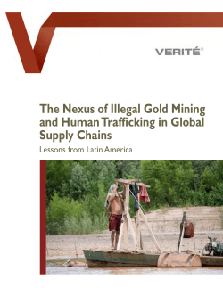 The Nexus of Illegal Gold Mining Supply Chains