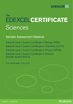 Sample assessment materials Final accredited version