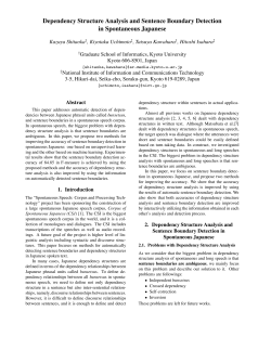 Dependency Structure Analysis and Sentence Boundary Detection