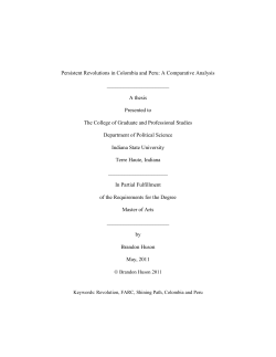 Persistent Revolutions in Colombia and Peru: A Comparative